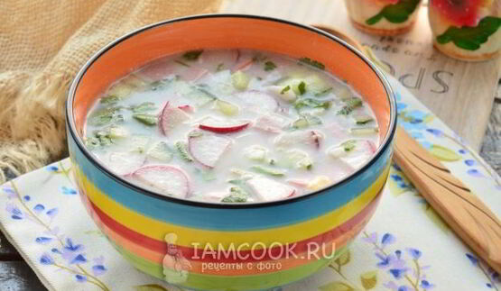 окрошка с колбасой на уксусе