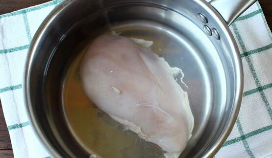 окрошка с курицей на квасе