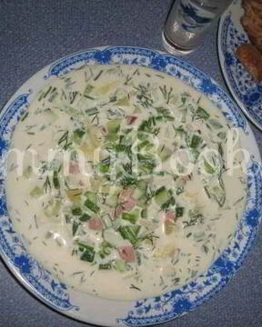 Окрошка с майонезом