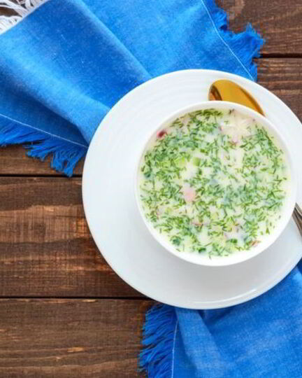 Рецепт окрошки с минеральной водой, кефиром и морковью