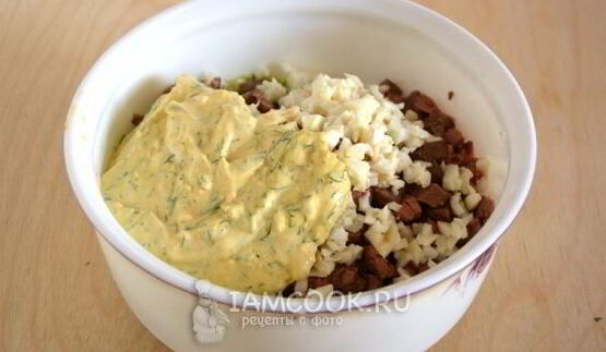 окрошка с жареным мясом