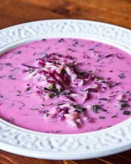 Рецепт окрошки со свеклой на кефире