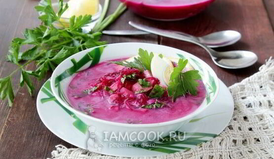 окрошка со свеклой