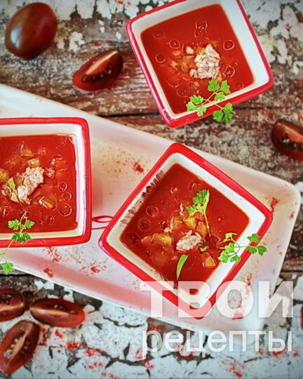 Рецепт томатной окрошки