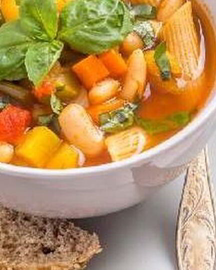 Рецепт итальянского овощной суп с макаронами