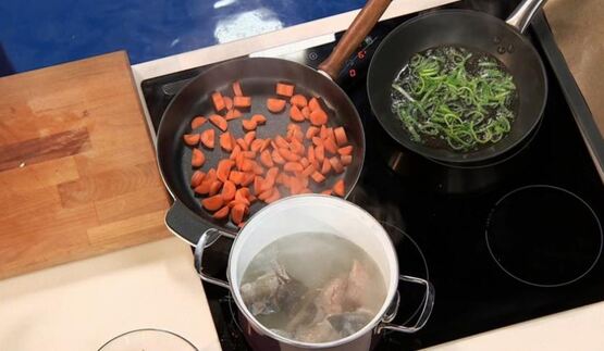 крем-суп из горбуши с овощами