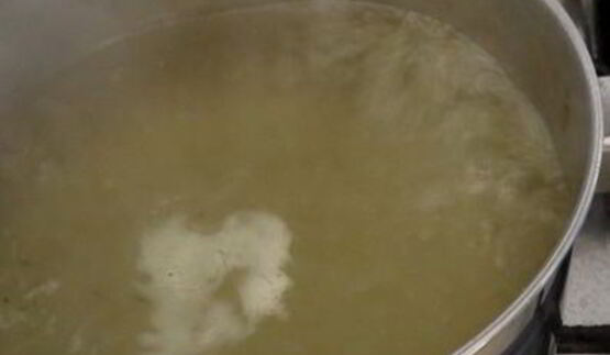 минестроне с рыбой и спагетти