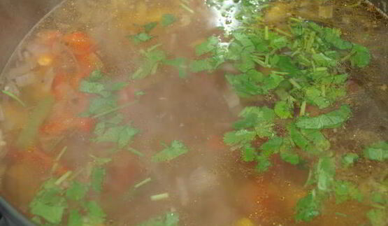 овощной суп из баранины с эстрагоном