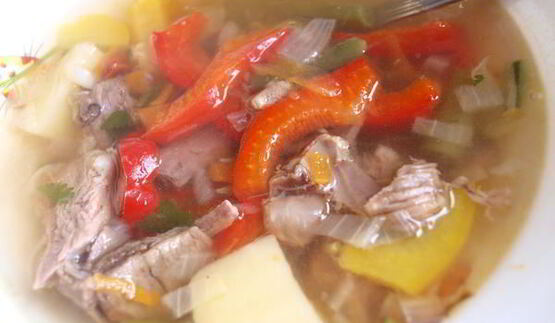 овощной суп из баранины с эстрагоном