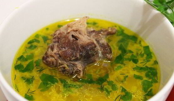 овощной суп из индюшиной шейки