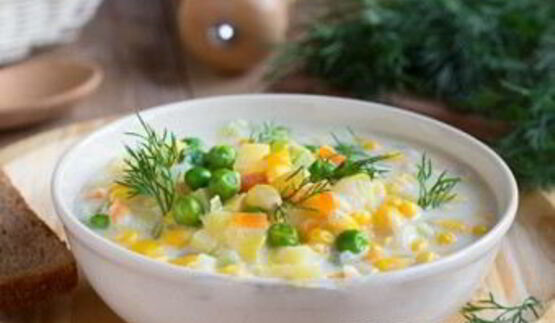 овощной суп на молоке