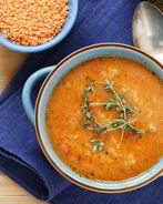 Овощной суп с чечевицей