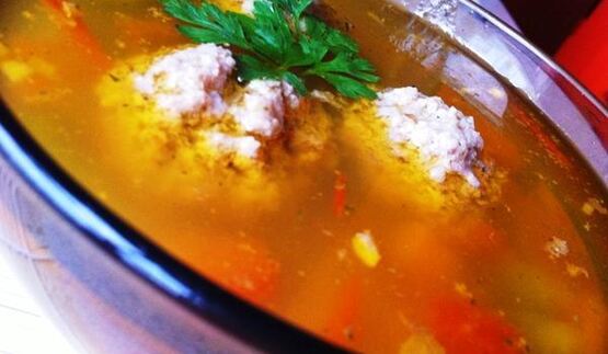 овощной суп с фрикадельками