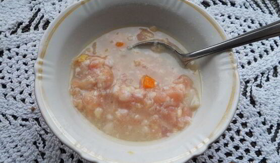 овощной суп с гречкой и куриным фаршем