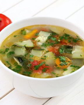 Овощной суп с кабачком