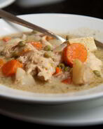 Овощной суп с курицей