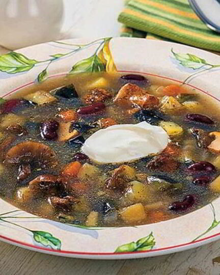 Рецепт овощного супа с опятами