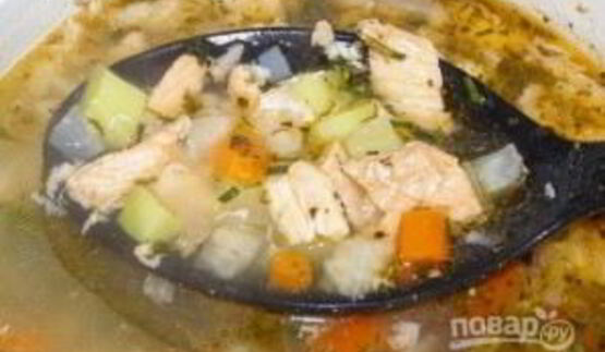 овощной суп с семгой