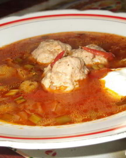 Рецепт супа овощной с фрикадельками