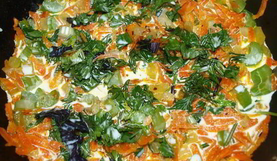 суп овощной с пельменями