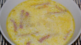 Суп с плавленным сыром