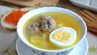 Суп с яйцом