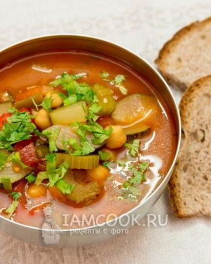 Рецепт постного супа с нутом и овощами