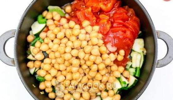 постный суп с нутом и овощами