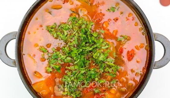 постный суп с нутом и овощами