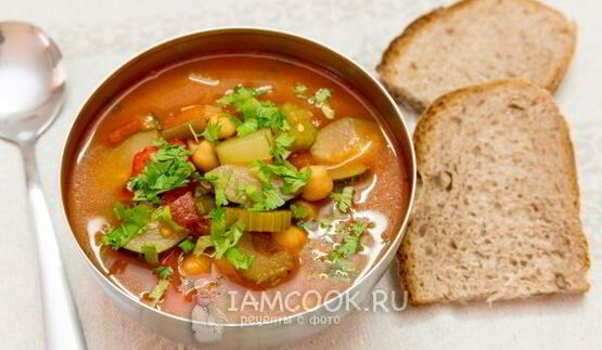 постный суп с нутом и овощами