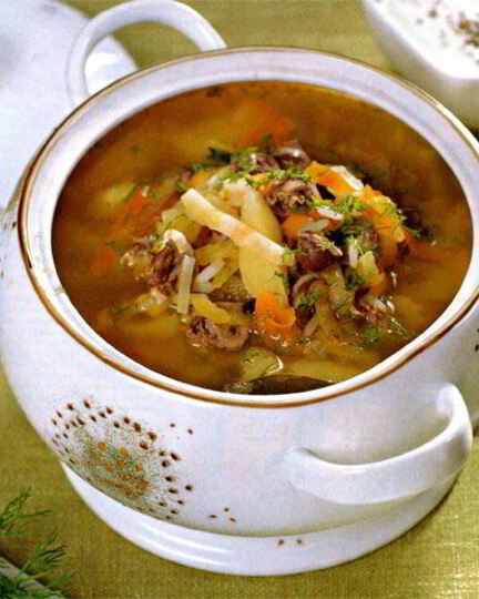 Рецепт рассольника из куриных потрошков