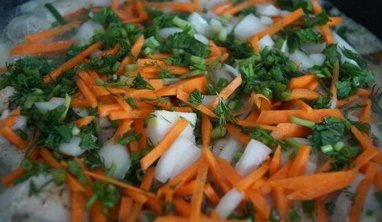 рассольник на курином бульоне из мультиварки