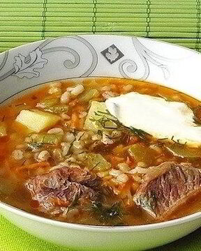 Рассольник с фасолью