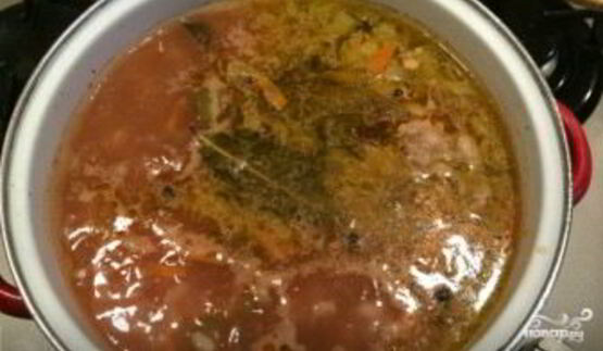 рассольник с говядиной и перловкой