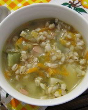 Рассольник с колбасой