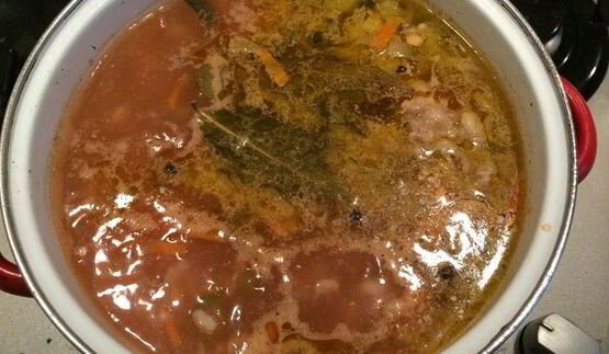 рассольник с перловкой