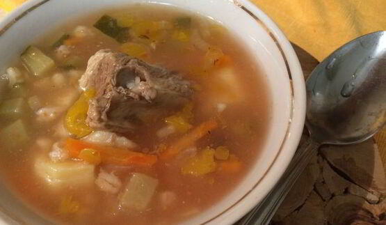 рассольник с перловкой