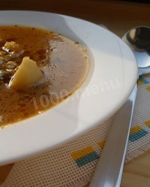 Рассольник с тремя крупами