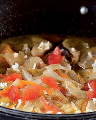 Постные щи из кислой капусты