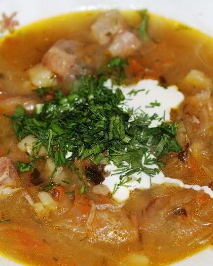 Рецепт щей из кислой капусты в мультиварке