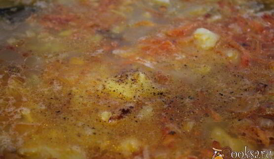 щи из квашенной капусты с грибами и перловкой