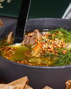 Щи из квашеной капусты с белыми грибами