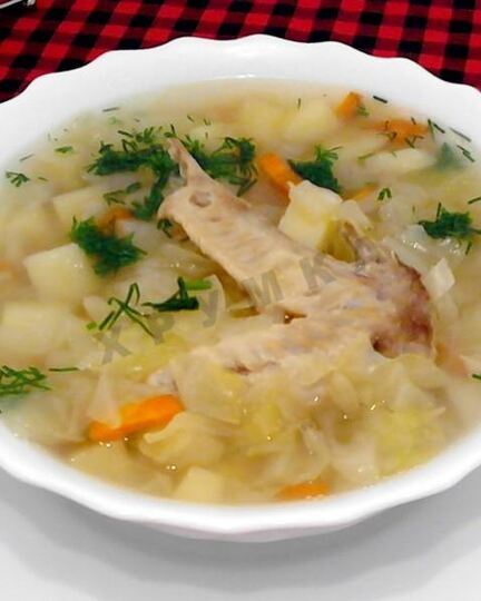Рецепт щей на курином бульоне из капусты