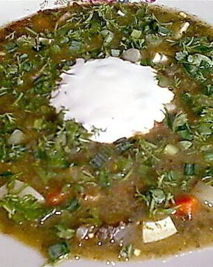 Зеленые щи щавелевые с яйцом