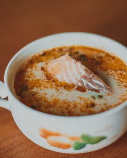 Рецепт сливочного супа из семги