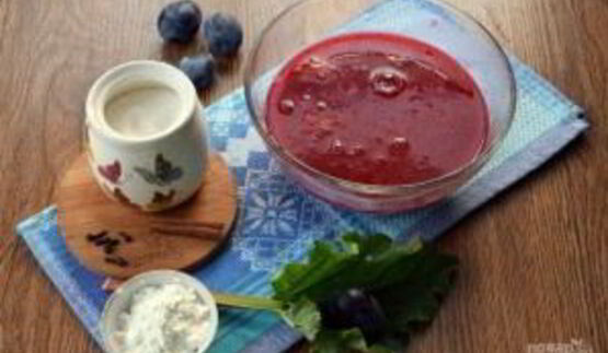 сливовый суп с ревенем