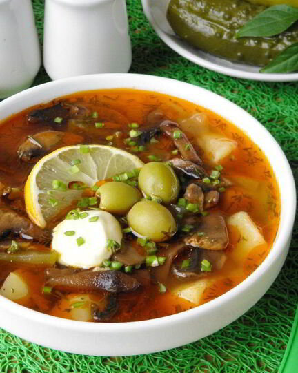 Рецепт грибной солянки с картошкого