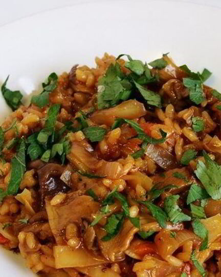 Рецепт грибной солянки с рисом и капустой