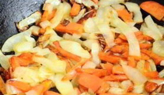 грибная солянка с рисом и капустой