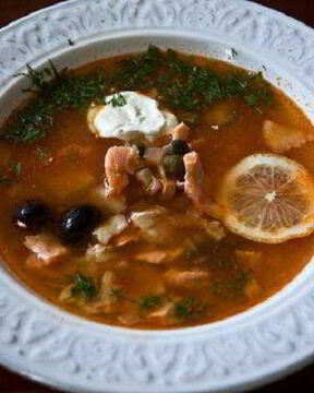 Простая рыбная солянка